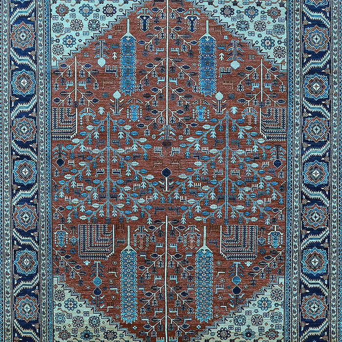 Oriental Light Blue Industrial Rug, urb2329lblu