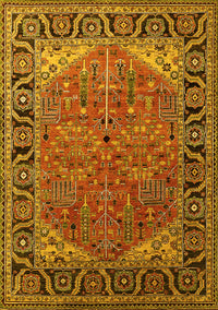 Oriental Yellow Industrial Rug, urb2330yw