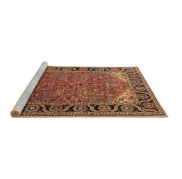 Sideview of Machine Washable Oriental Brown Industrial Rug, wshurb2330brn
