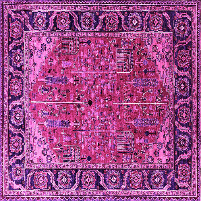 Square Oriental Pink Industrial Rug, urb2330pnk