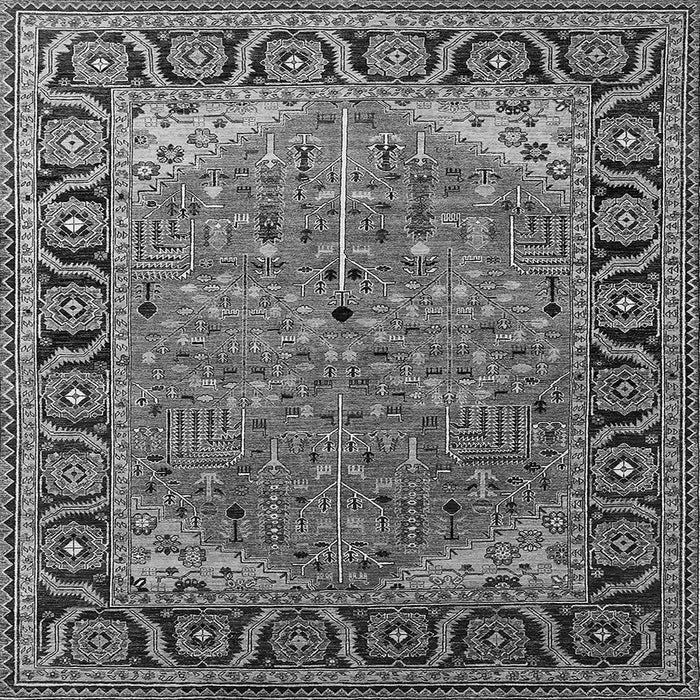 Square Oriental Gray Industrial Rug, urb2330gry
