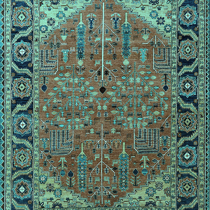 Oriental Turquoise Industrial Rug, urb2330turq