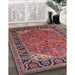 Mid-Century Modern Pink Brown Pink Oriental Rug in Family Room, urb2330