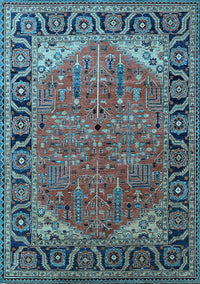 Oriental Light Blue Industrial Rug, urb2330lblu