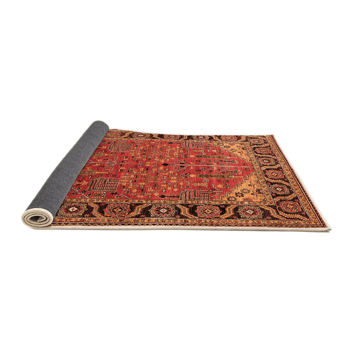 Sideview of Oriental Orange Industrial Rug, urb2330org