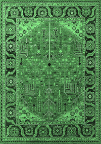 Oriental Emerald Green Industrial Rug, urb2330emgrn