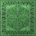 Square Oriental Emerald Green Industrial Rug, urb2330emgrn