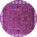 Round Oriental Purple Industrial Rug, urb2331pur