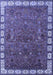 Machine Washable Oriental Blue Industrial Rug, wshurb2331blu