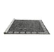 Sideview of Machine Washable Oriental Gray Industrial Rug, wshurb2331gry