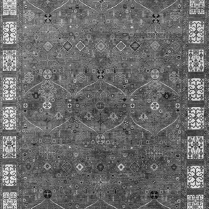 Machine Washable Oriental Gray Industrial Rug, wshurb2331gry