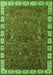 Machine Washable Oriental Green Industrial Area Rugs, wshurb2331grn