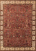 Machine Washable Oriental Brown Industrial Rug, wshurb2331brn