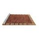 Sideview of Machine Washable Oriental Brown Industrial Rug, wshurb2331brn