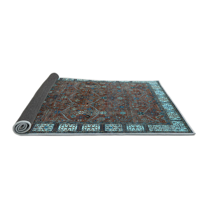 Sideview of Oriental Light Blue Industrial Rug, urb2331lblu