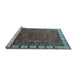 Sideview of Machine Washable Oriental Light Blue Industrial Rug, wshurb2331lblu