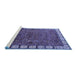 Sideview of Machine Washable Oriental Blue Industrial Rug, wshurb2331blu