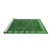 Sideview of Machine Washable Oriental Emerald Green Industrial Area Rugs, wshurb2331emgrn