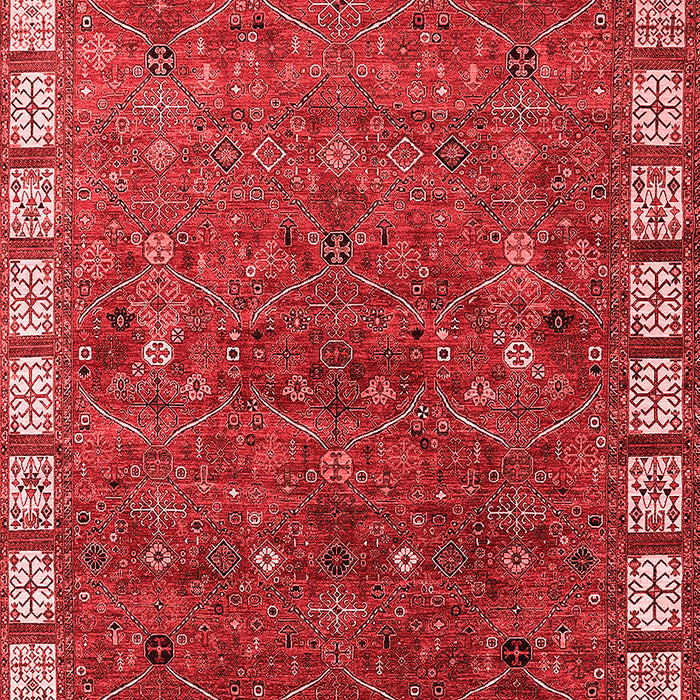 Machine Washable Oriental Red Industrial Rug, wshurb2331red