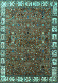 Oriental Turquoise Industrial Rug, urb2331turq