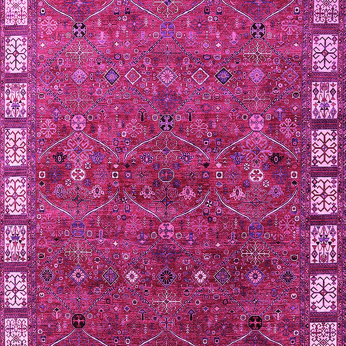 Machine Washable Oriental Pink Industrial Rug, wshurb2331pnk