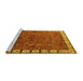 Sideview of Machine Washable Oriental Yellow Industrial Rug, wshurb2331yw