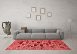 Industrial Red Washable Rugs