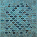 Square Oriental Light Blue Industrial Rug, urb2332lblu