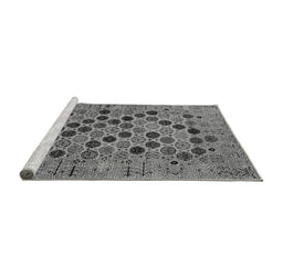 Sideview of Machine Washable Oriental Gray Industrial Rug, wshurb2332gry