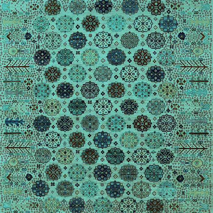 Oriental Turquoise Industrial Rug, urb2332turq