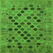 Square Oriental Green Industrial Rug, urb2332grn