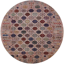 Round Machine Washable Industrial Modern Sepia Brown Rug, wshurb2332