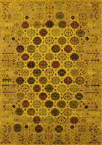 Oriental Yellow Industrial Rug, urb2332yw