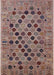 Mid-Century Modern Reddish Brown Oriental Rug, urb2332