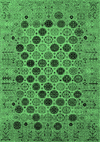 Oriental Emerald Green Industrial Rug, urb2332emgrn