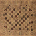 Square Oriental Brown Industrial Rug, urb2332brn