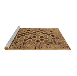 Sideview of Machine Washable Oriental Brown Industrial Rug, wshurb2332brn