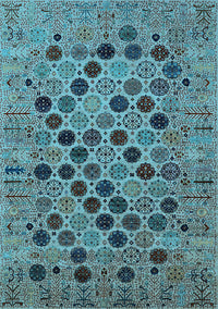 Oriental Light Blue Industrial Rug, urb2332lblu