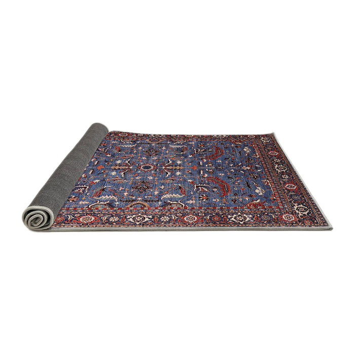 Sideview of Mid-Century Modern Purple Lily Purple Oriental Rug, urb2333