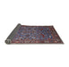 Sideview of Mid-Century Modern Purple Lily Purple Oriental Rug, urb2333