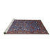 Sideview of Machine Washable Industrial Modern Purple Lily Purple Rug, wshurb2333