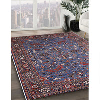 Mid-Century Modern Purple Lily Purple Oriental Rug, urb2333