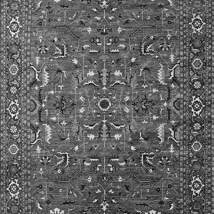 Machine Washable Oriental Gray Traditional Rug, wshurb2333gry