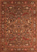 Machine Washable Oriental Orange Traditional Area Rugs, wshurb2333org