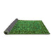 Sideview of Oriental Green Traditional Rug, urb2333grn