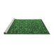 Sideview of Machine Washable Oriental Emerald Green Traditional Area Rugs, wshurb2333emgrn