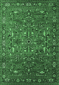 Oriental Emerald Green Traditional Rug, urb2333emgrn