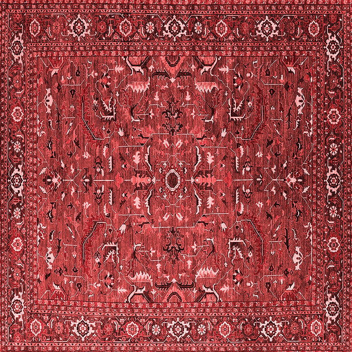 Machine Washable Oriental Red Traditional Rug, wshurb2333red