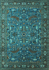 Oriental Turquoise Traditional Rug, urb2333turq