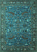 Oriental Turquoise Traditional Rug, urb2333turq